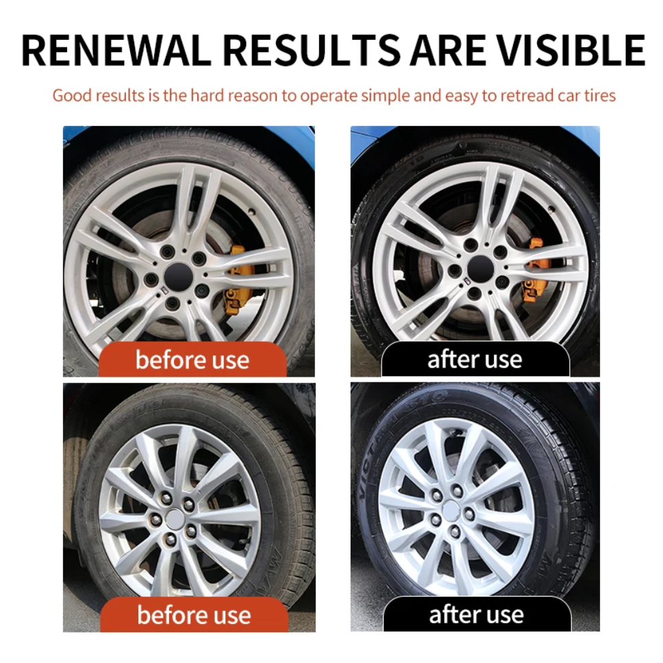 Tire Wax, Varnish Care For Tire Black Light Shine, Restore Black Shine