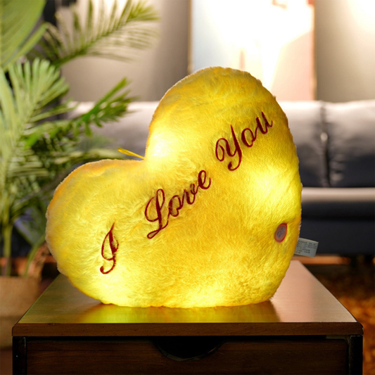 Lindavio Valentine's Day Luminous Heart Shaped Pillow