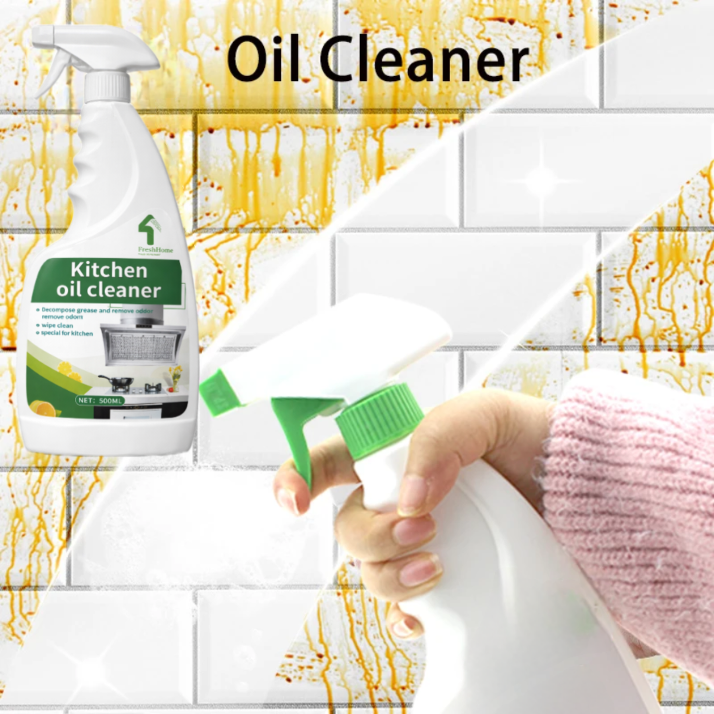 Kitchen Oil Cleaner with Nozzle - 500ml