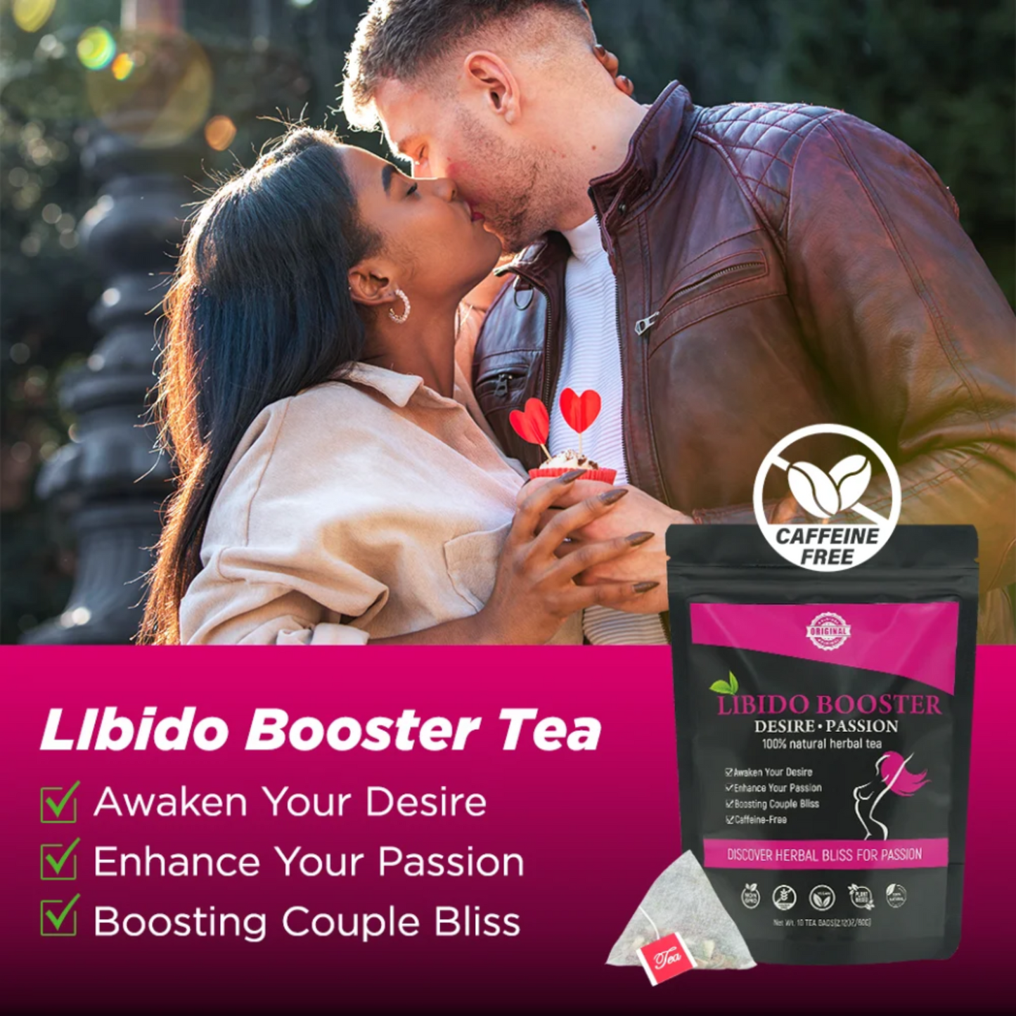 Libido Booster Tea, Desire & Passion, Chinese Natural Herbal Bliss For Passion