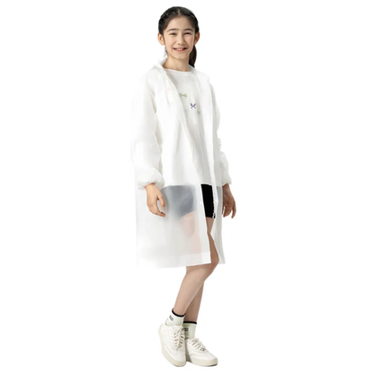 Children's Raincoat Rainwear Poncho Long Sleeved Waterproof Outdoor Hooded