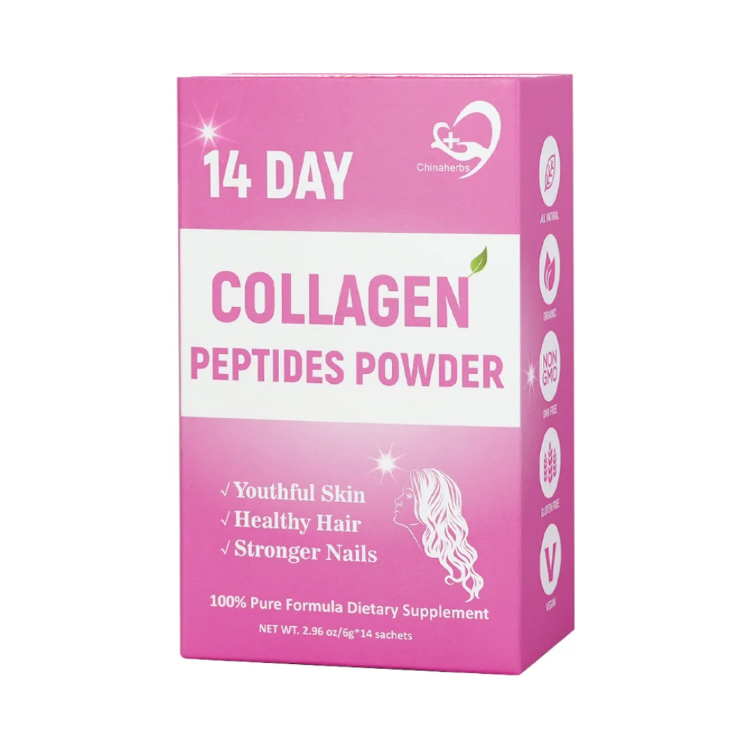 14 Day Collagen Peptides Powder 100% Pure Formula Dietary Supplement