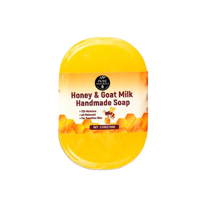 1 Piece Premium Quality Purely Natural Honey and Goat Milk Handmade Soap