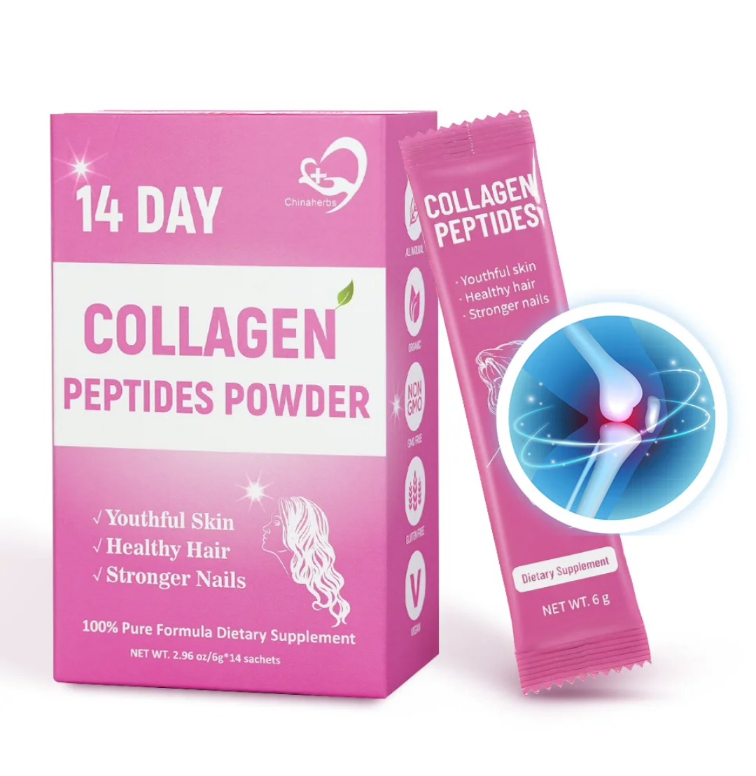 14 Day Collagen Peptides Powder 100% Pure Formula Dietary Supplement