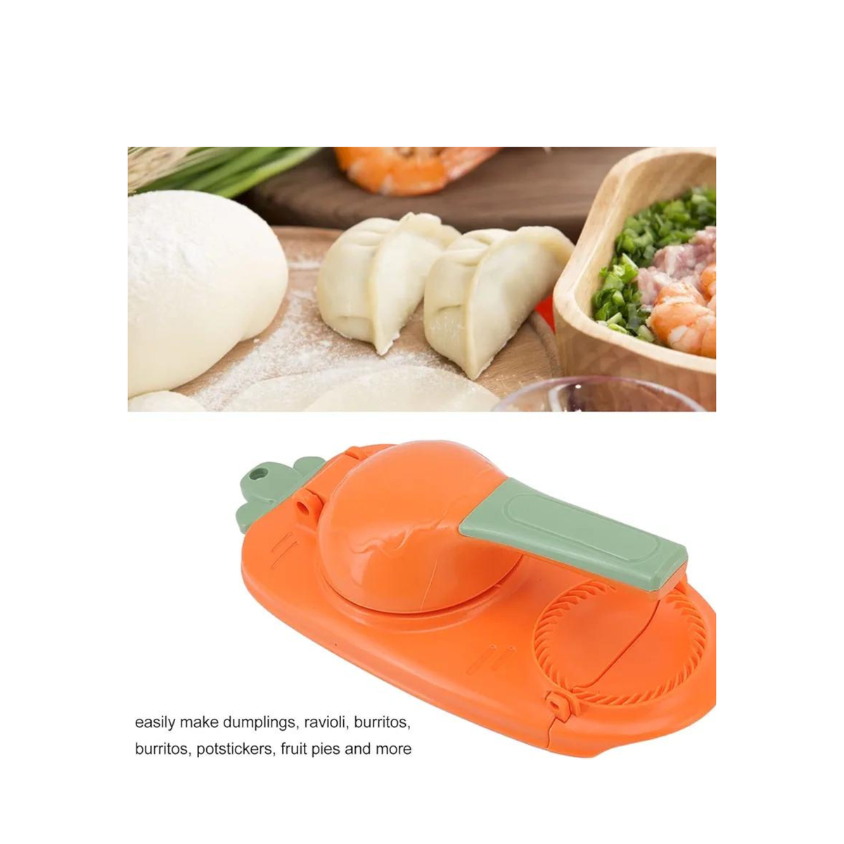 2 in1 Dumpling Maker Kitchen Baking Pastry Wrapper Mould Dough Press Maker