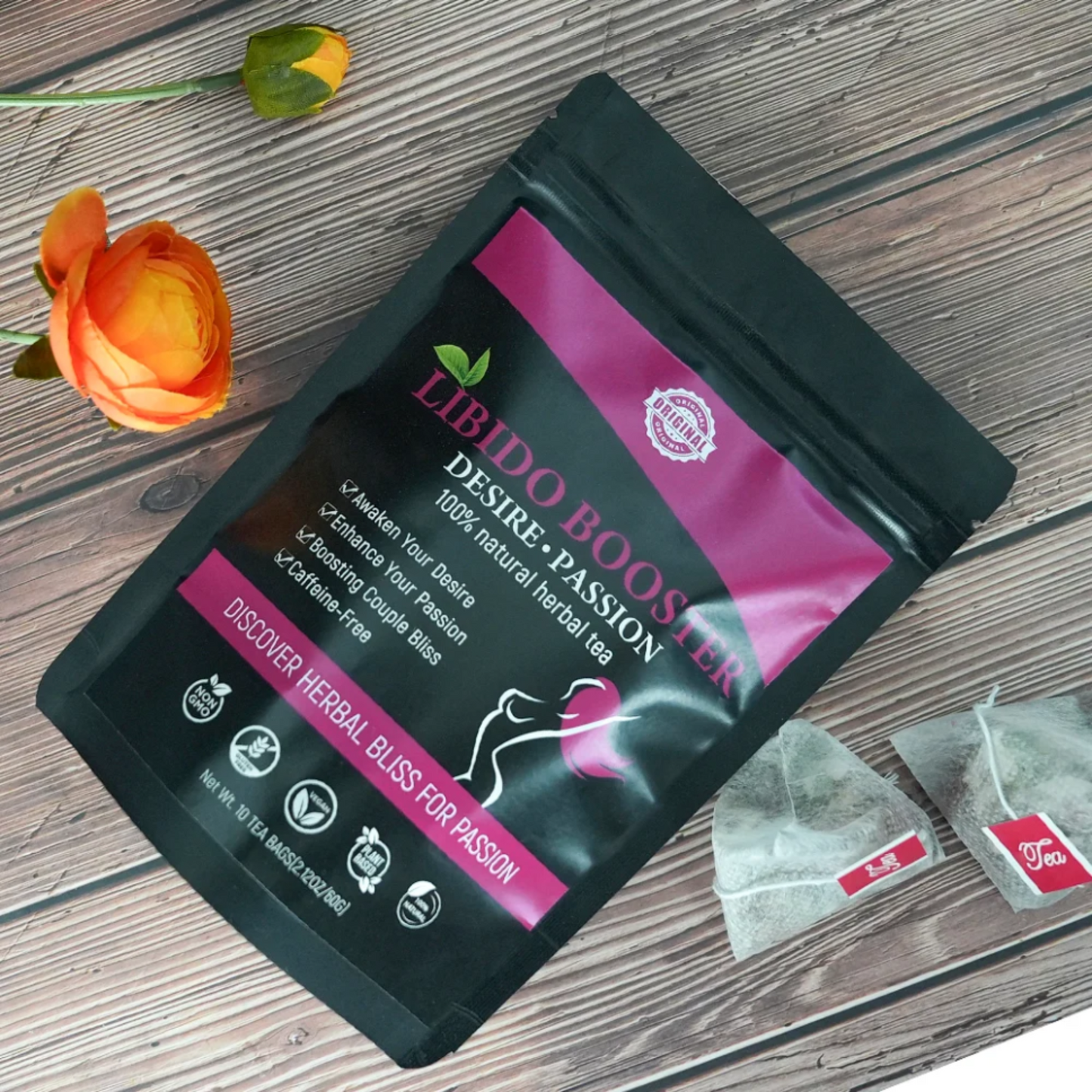 Libido Booster Tea, Desire & Passion, Chinese Natural Herbal Bliss For Passion