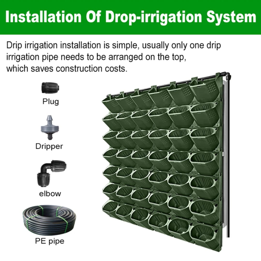 Orda's 12 Flower Pockets of Vertical Garden Wall Planter Hydroponic System