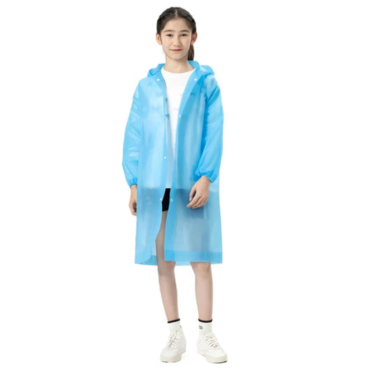 Children's Raincoat Rainwear Poncho Long Sleeved Waterproof Outdoor Hooded