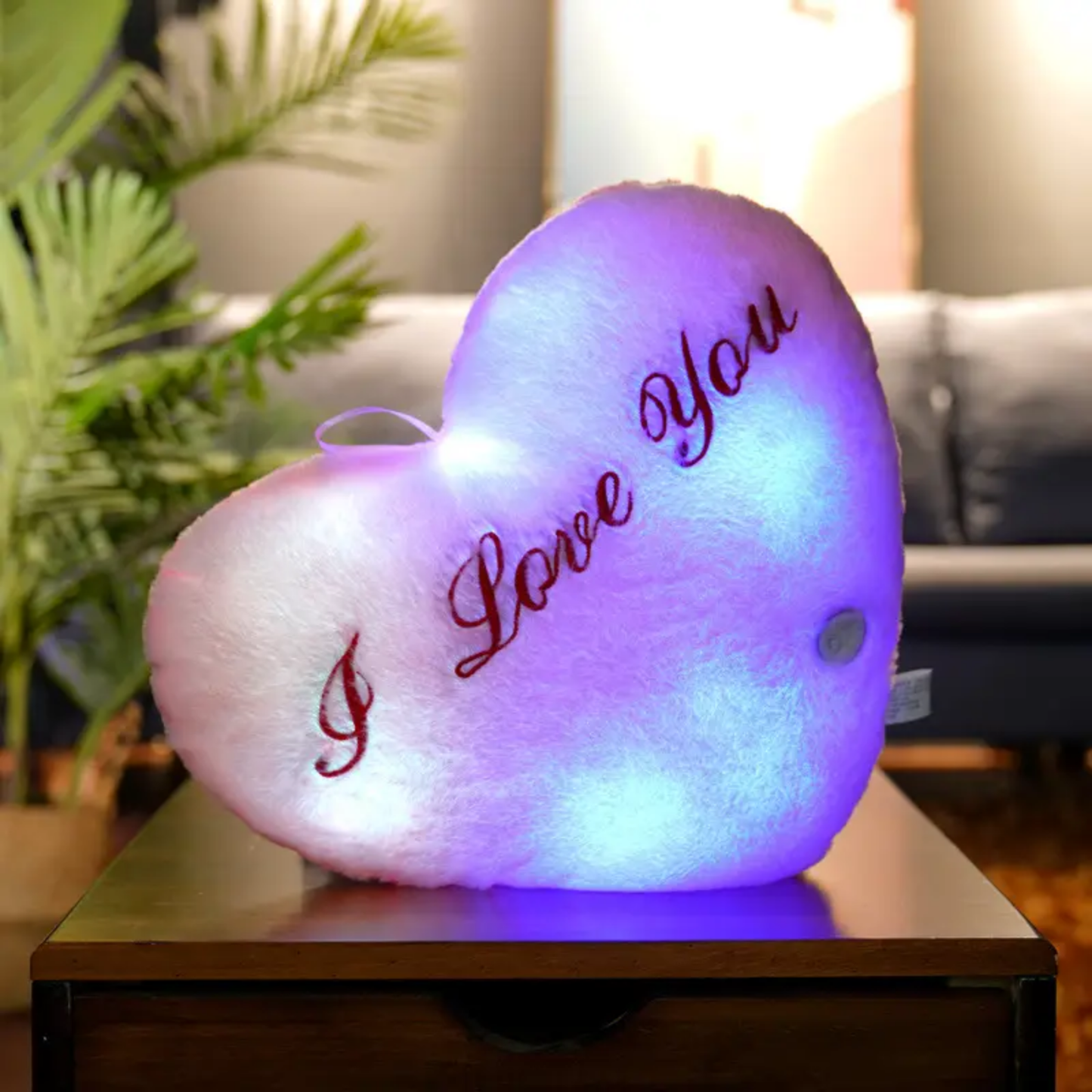 Lindavio Valentine's Day Luminous Heart Shaped Pillow