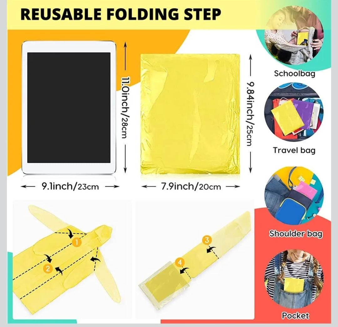 Children's Raincoat Rainwear Poncho Long Sleeved Waterproof Outdoor Hooded