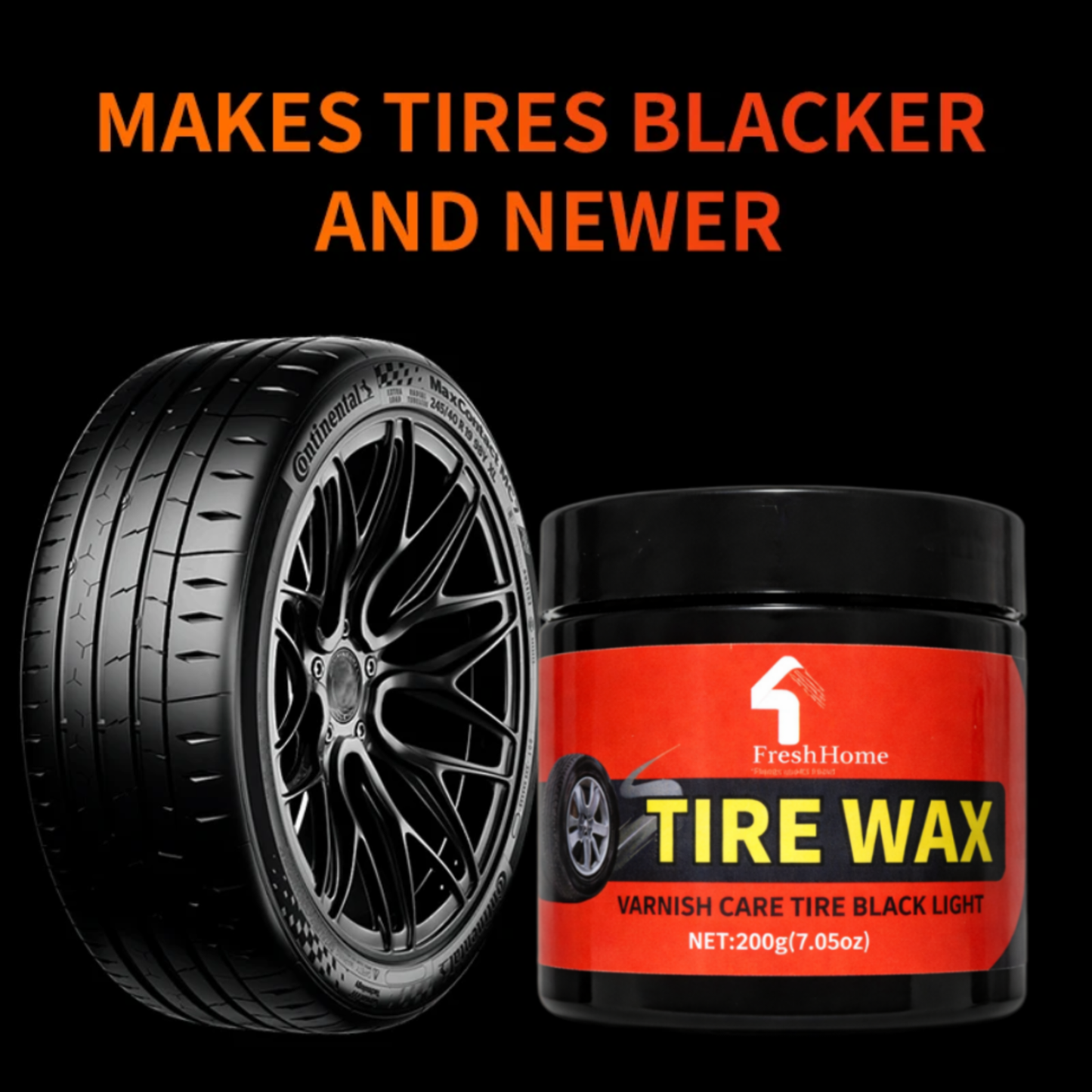 Tire Wax, Varnish Care For Tire Black Light Shine, Restore Black Shine