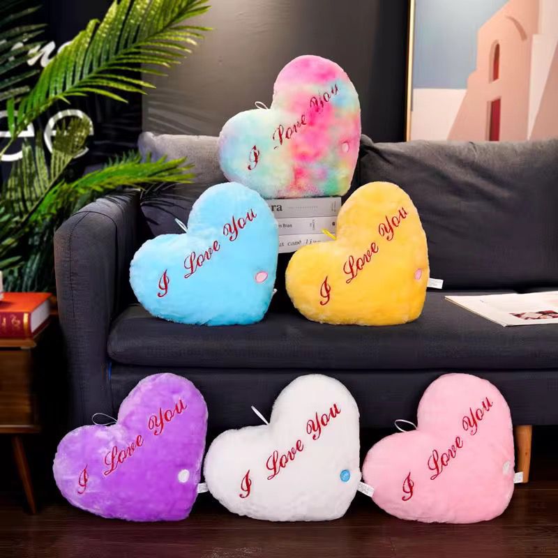 Lindavio Valentine's Day Luminous Heart Shaped Pillow