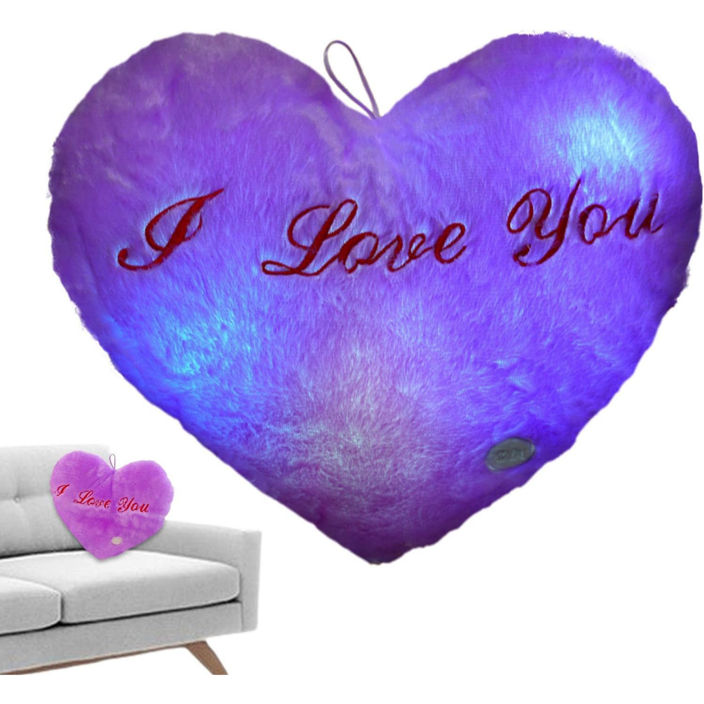 Lindavio Valentine's Day Luminous Heart Shaped Pillow