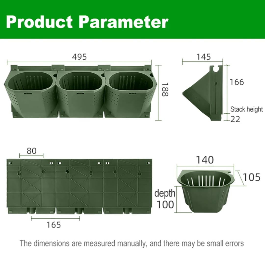 Orda's 12 Flower Pockets of Vertical Garden Wall Planter Hydroponic System
