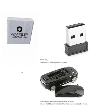 Ergonomic Wireless Laptop Desktop Computer Mouse With USB Receiver - 2.4Ghz