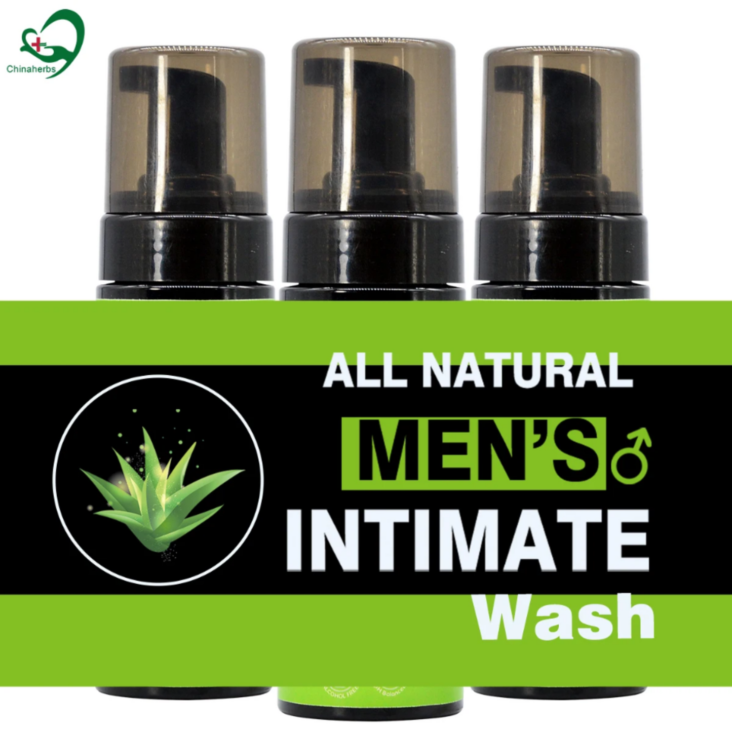 All Natural Men's Intimate Wash, Natural and Organic Herbal Male Private Wash