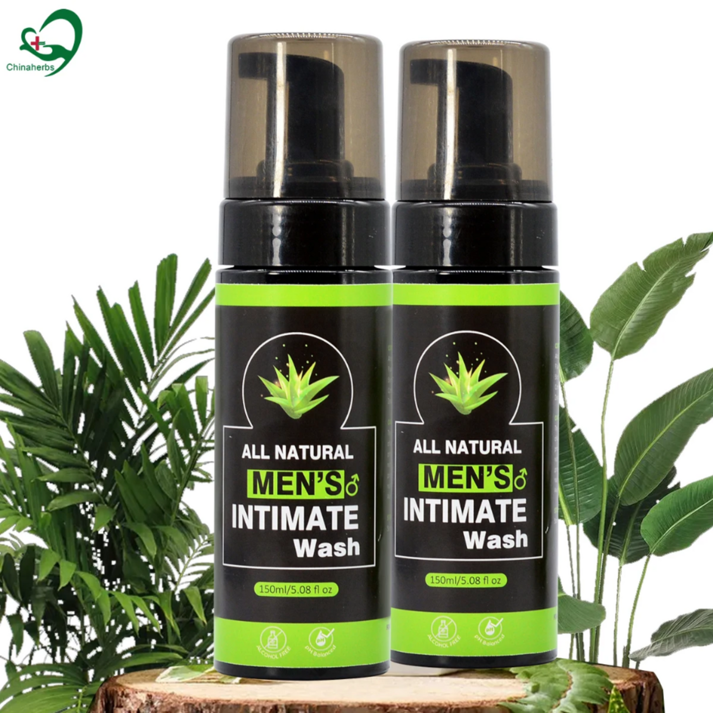 All Natural Men's Intimate Wash, Natural and Organic Herbal Male Private Wash