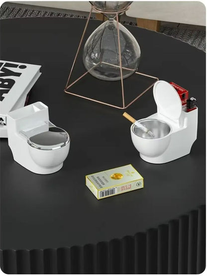 Wall Mounted Cigarette lighter Ashtray Toilet Simulation Decorative Ashtray