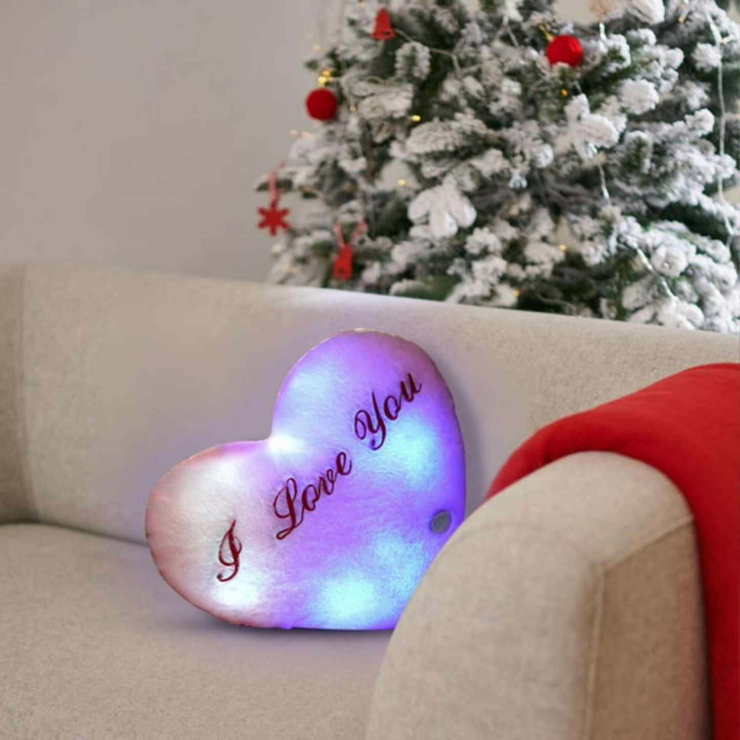 Lindavio Valentine's Day Luminous Heart Shaped Pillow