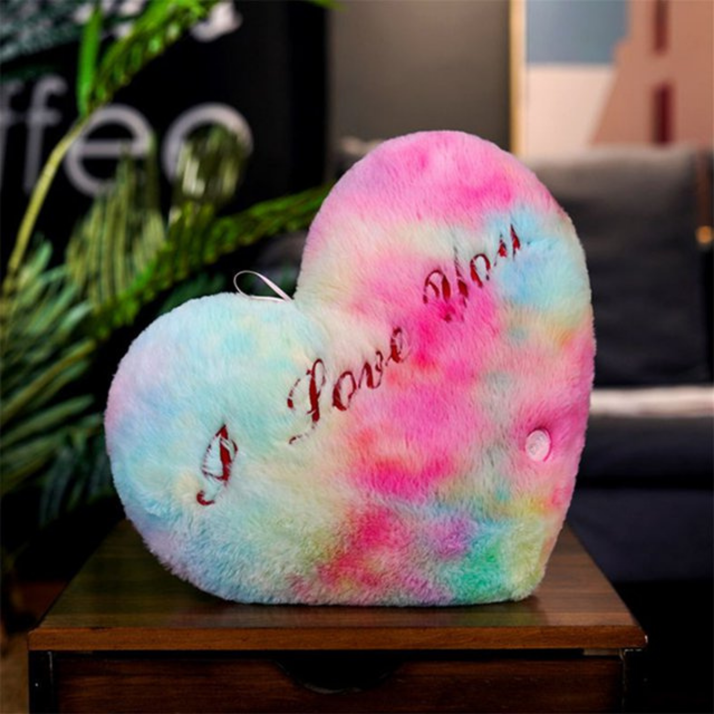 Lindavio Valentine's Day Luminous Heart Shaped Pillow
