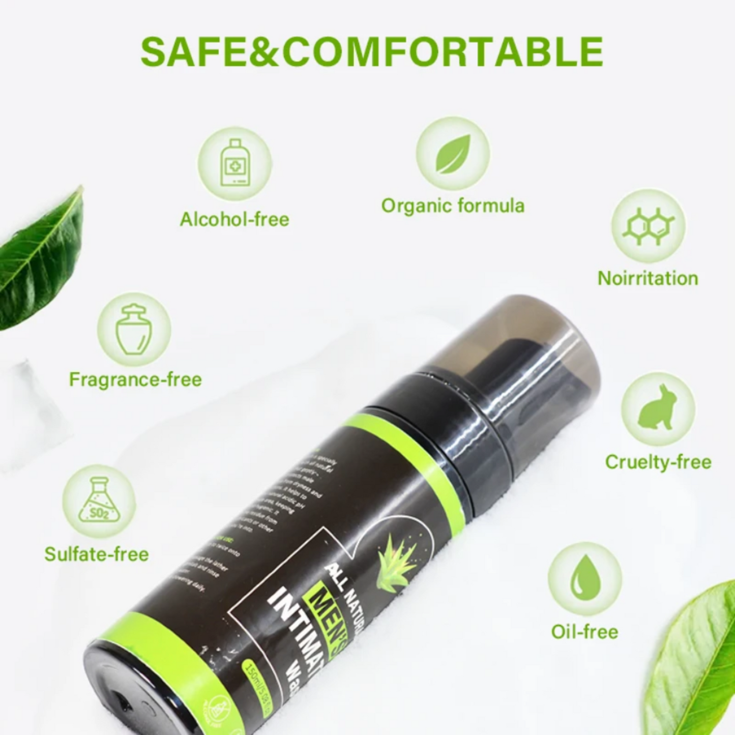 All Natural Men's Intimate Wash, Natural and Organic Herbal Male Private Wash