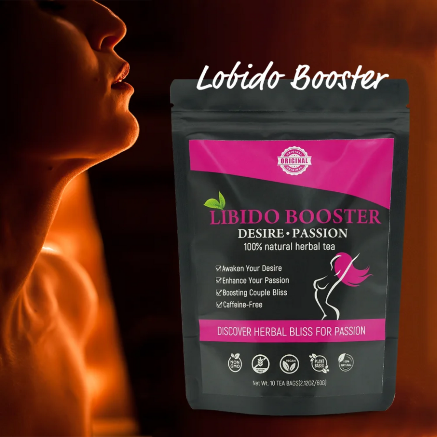 Libido Booster Tea, Desire & Passion, Chinese Natural Herbal Bliss For Passion