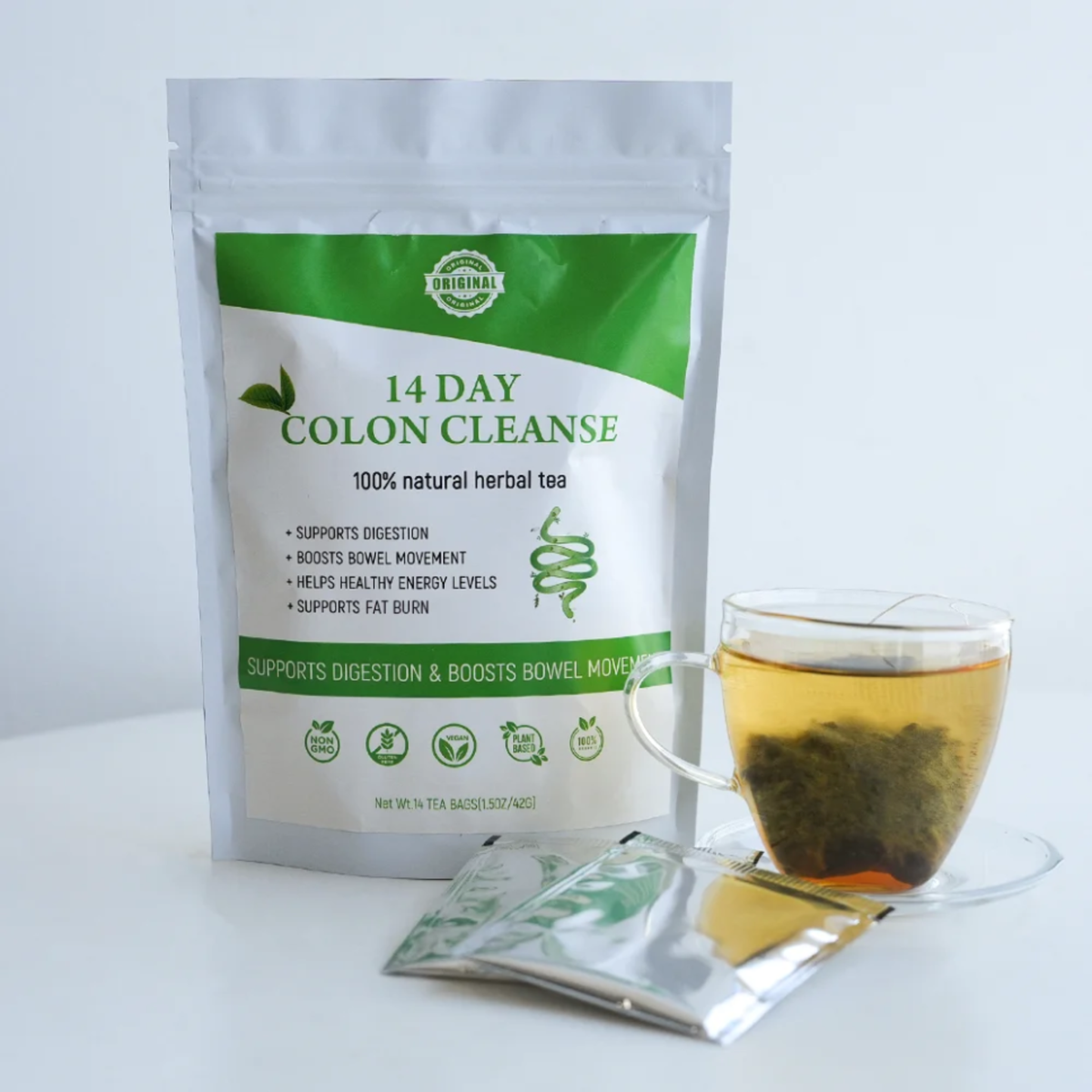 14 Day Colon Cleanse, Organic Herbal Tea